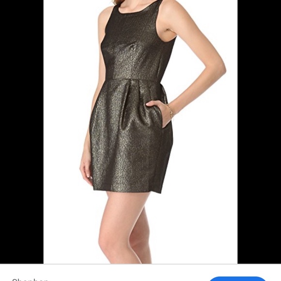 Club Monaco gold cocktail dress. - Picture 6 of 7